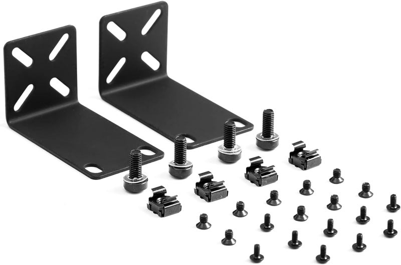 PhyinLan Rack Mount Kit for 12.6 inch Switches, Adjustable Rack Ears for Netgear, Cisco, D-Link, TRENDnet and Dell Products, Mount 12.6" Wide to 19" Equipment, Adjustable Hole Distance 14-30mm - Image 1